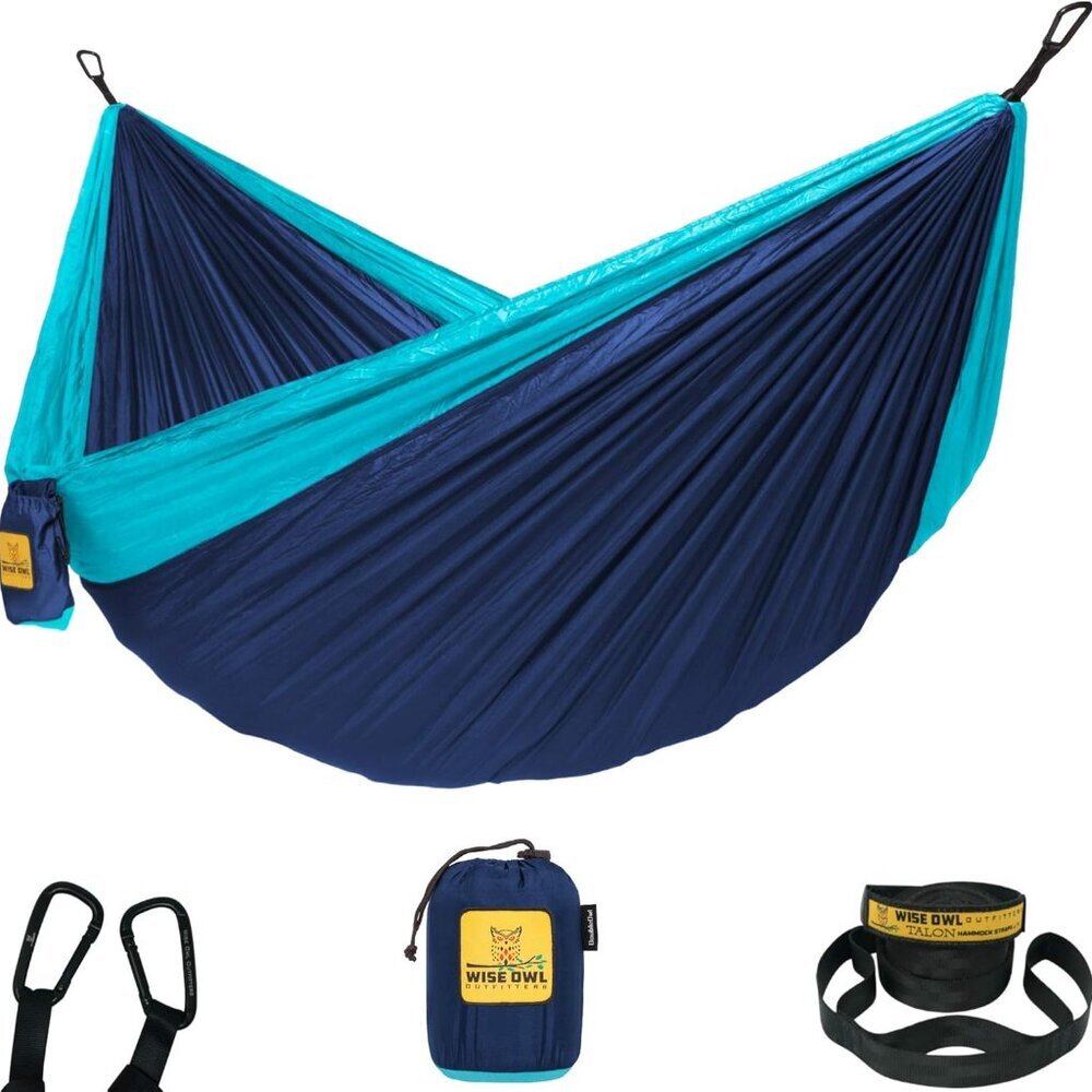 Camping Hammock – 500lbs Portable Hammock with Tree Straps - Travel, Backpacking